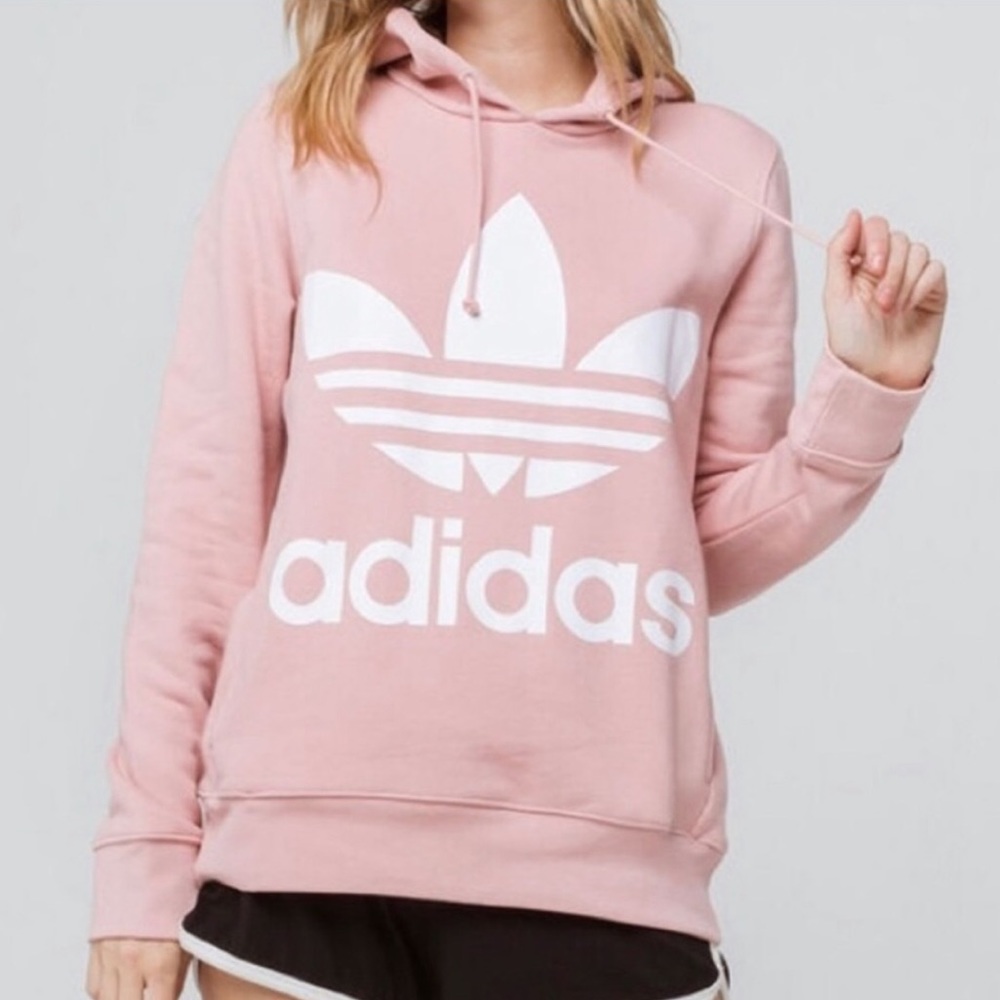 Adidas Hoodie Signature Logo Printed Trefoil